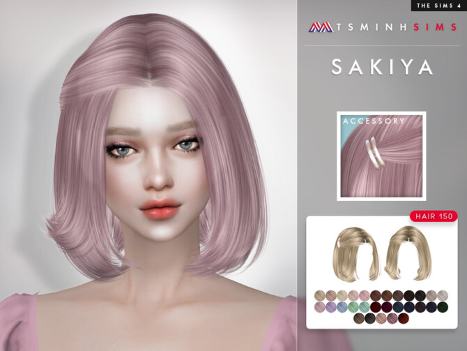 Sakiya Hair 150 Set by TsminhSims at TSR