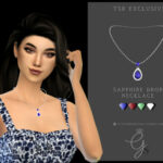 Sapphire Drop Necklace by Glitterberryfly at TSR