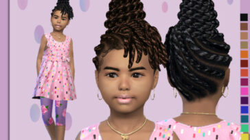 Sengalese Bun Flat Twist Child by drteekaycee at TSR