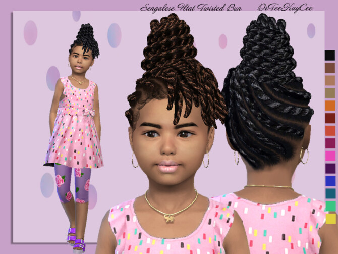 Sengalese Bun Flat Twist Child by drteekaycee at TSR