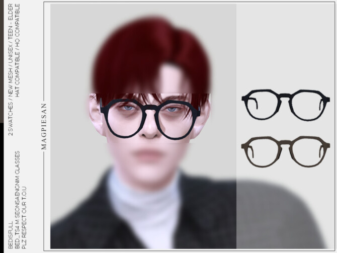 Seonsaengnim glasses by magpiesan at TSR