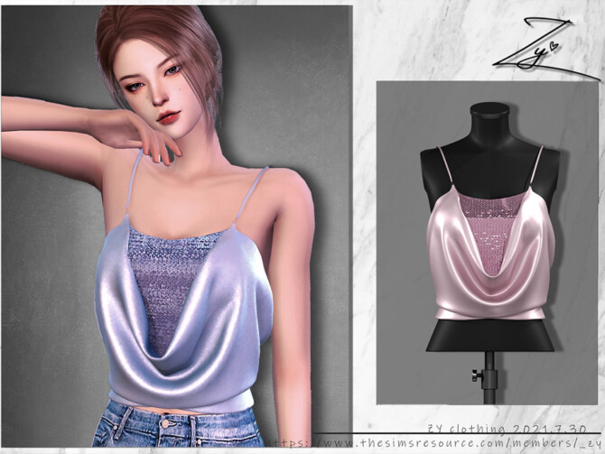 Sequin Satin Camisole by ZY at TSR