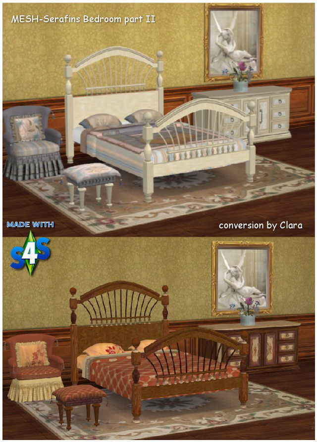 Serafina Bedroom Conversion by Clara at All 4 Sims