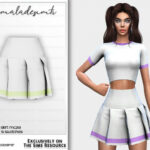 Set Pleated Skirt MC213 by mermaladesimtr at TSR