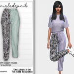 Set Zebra Print Jogger MC233 by mermaladesimtr at TSR