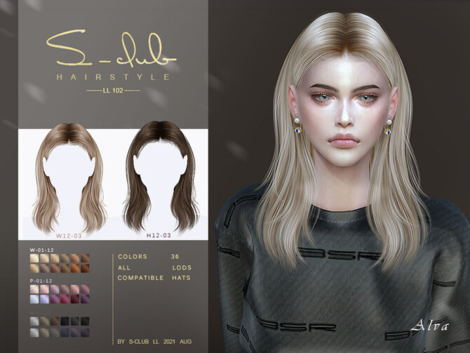 Shawl hairstyle (Gia) by S-Club at TSR