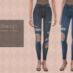 Sheryl Skinny Jeans (Ripped) by Pipco at TSR