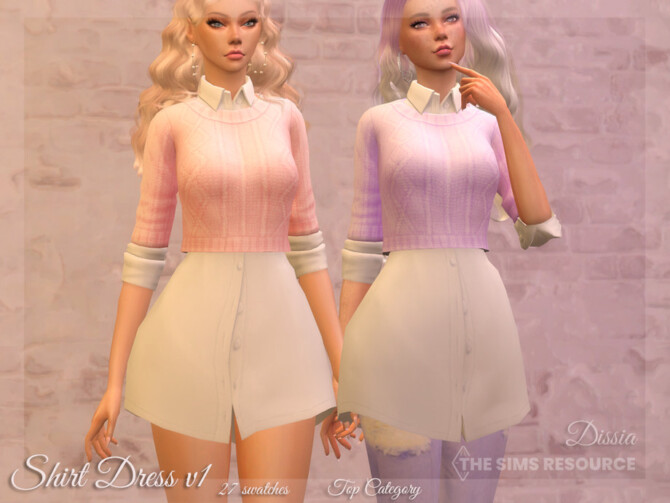 Shirt Dress v1 (Light) by Dissia at TSR