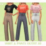 Shirt & Pants Outfit 05 by Black Lily at TSR