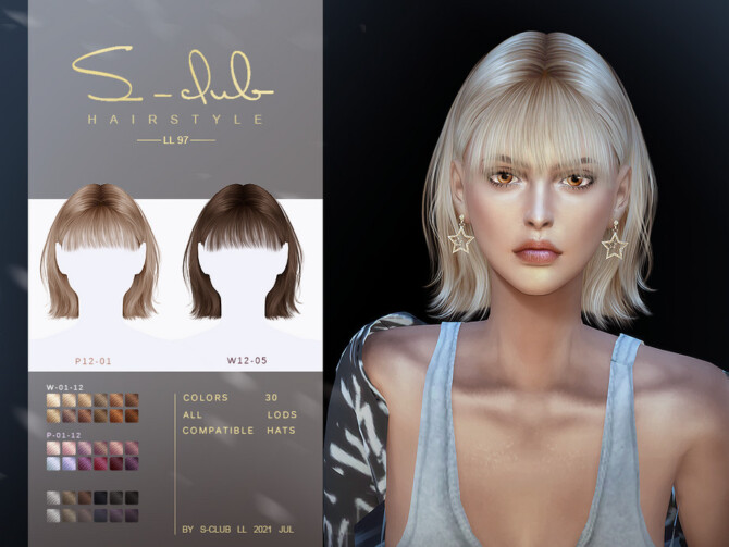 Short bang hairstyle for female by S-Club at TSR