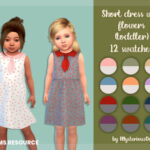 Short dress with flowers (toddler) by MysteriousOo at TSR