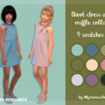 Short dress with ruffle collar by MysteriousOo at TSR