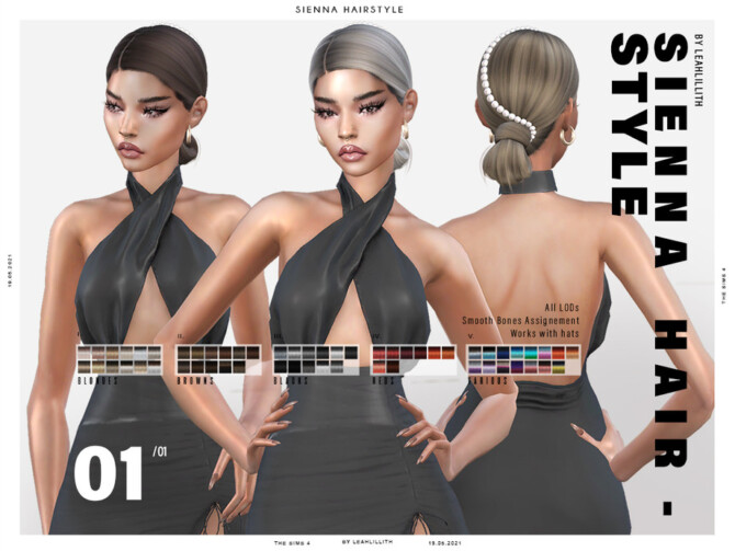 Sienna Hairstyle Set by Leah Lillith at TSR