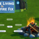 Simple Living: Outdoor Retreat Campfire Fix by MAL22 at Mod The Sims 4