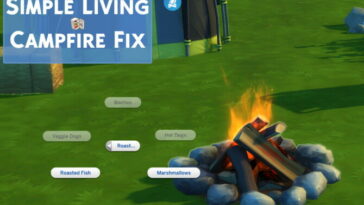 Simple Living: Outdoor Retreat Campfire Fix by MAL22 at Mod The Sims 4