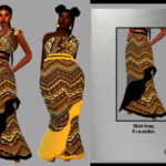 Skirt ethnic print Renata by LYLLYAN at TSR