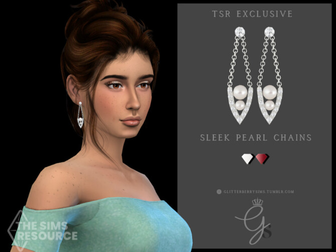 Sleek Pearl Chains by Glitterberryfly at TSR