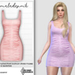 Sleeveless Ruched Front Bodycon Dress MC266 by mermaladesimtr at TSR