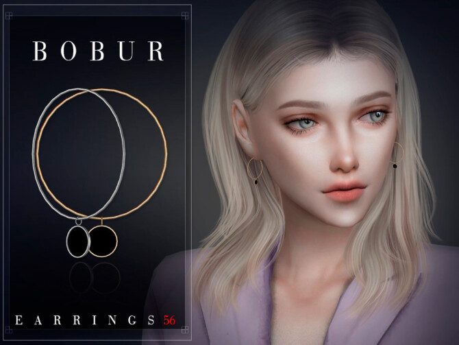 Small hoop earrings by Bobur3 at TSR