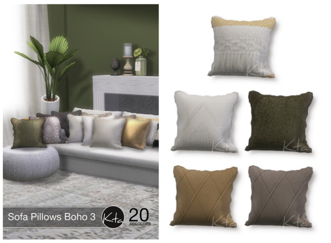 Sofa Pillows Boho 3 at Ktasims