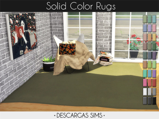 Solid Color Rugs at Descargas Sims