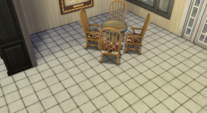 Solid Color Stone Tile Flooring by Wykkyd at Mod The Sims 4