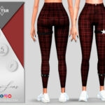 Star Pants female [Pattern Plaid] by Viy Sims at TSR