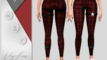 Star Pants female [Pattern Plaid] by Viy Sims at TSR