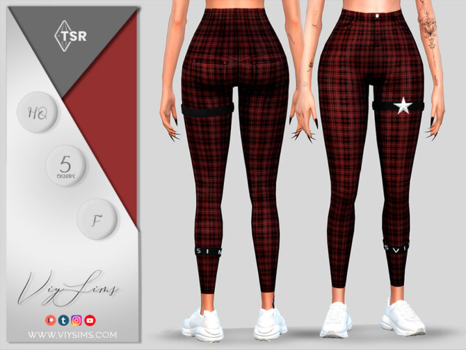 Star Pants female [Pattern Plaid] by Viy Sims at TSR