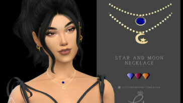 Star and Moon Necklace by Glitterberryfly at TSR