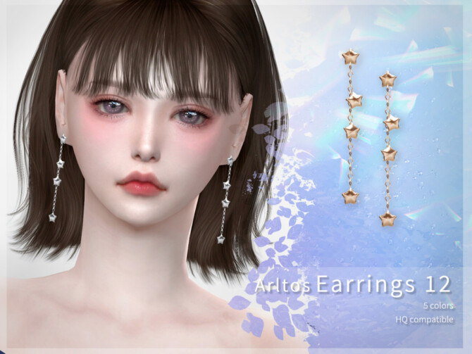 Star earrings 12 by Arltos at TSR