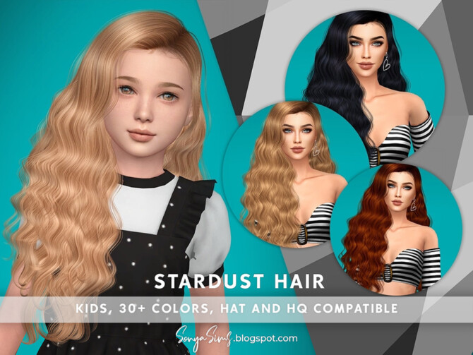 Stardust Hair for Kids by SonyaSimsCC at TSR