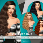 Stardust long wavy hair by SonyaSimsCC at TSR