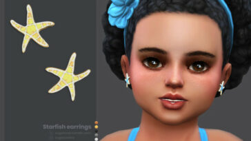 Starfish earrings toddlers version by sugar owl at TSR