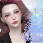 Stars and moon 15 earrings by Arltos at TSR