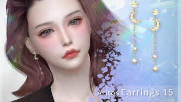 Stars and moon 15 earrings by Arltos at TSR