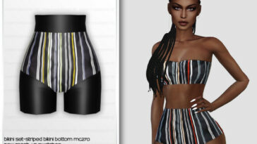 Striped Bikini Bottom MC270 by mermaladesimtr at TSR