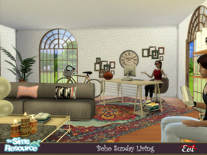 Sunday Boho Living Room by evi at TSR