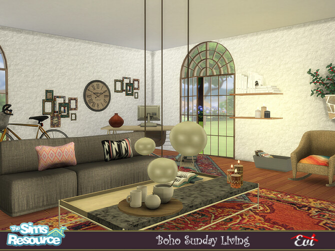 Sunday Boho Living Room by evi at TSR