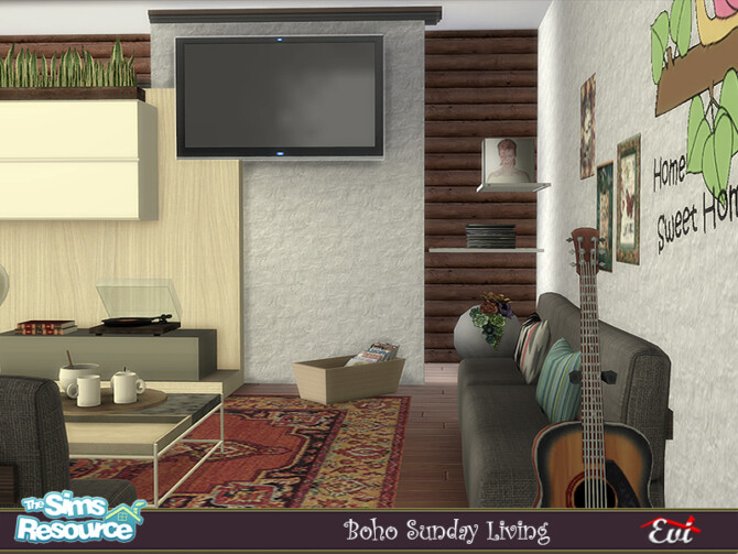 Sunday Boho Living Room by evi at TSR