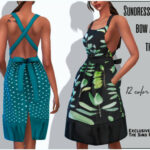 Sundress with a bow at the back by Sims House at TSR