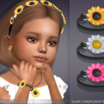 Sunflower Bracelet For Toddlers (right wrist) by feyona at TSR