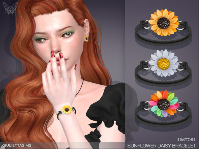 Sunflower Bracelet (right wrist) by feyona at TSR