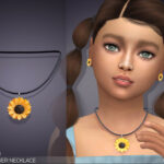 Sunflower Daisy Necklace For Kids by feyona at TSR