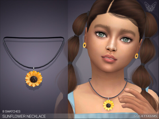 Sunflower Daisy Necklace For Kids by feyona at TSR