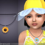 Sunflower Daisy Necklace For Kids by feyona at TSR