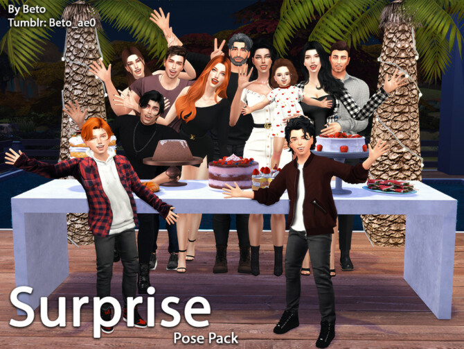 Surprise Pose pack by Beto_ae0 at TSR