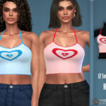 Sweet Heart Print Top by Harmonia at TSR