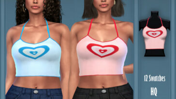 Sweet Heart Print Top by Harmonia at TSR