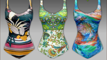 Swimsuits and hats for seniors at Arte Della Vita